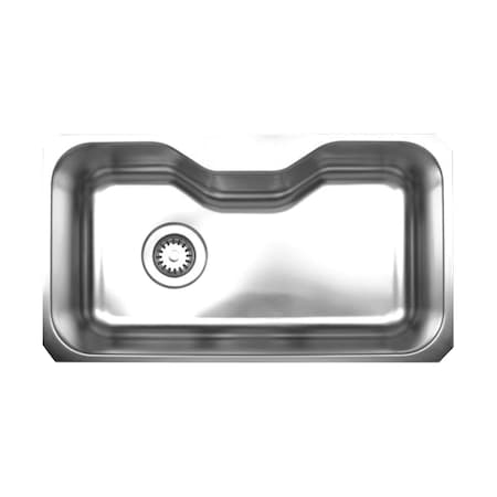 Whitehaus Noah'S Collection SS Sgl Bowl Undermount Sink, SS WHNUA3016